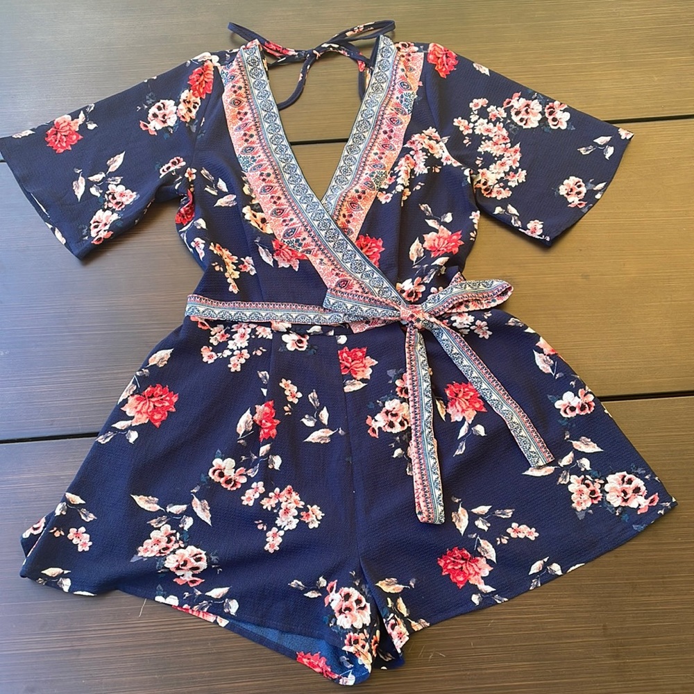 ASOS floral romper XS